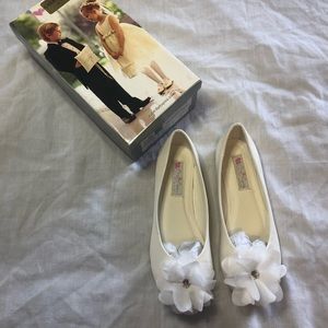 White ballet flats
